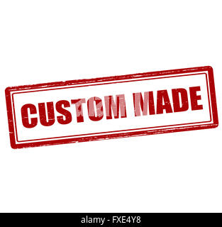 Rubber stamp with text customer made inside, vector illustration` Stock Photo